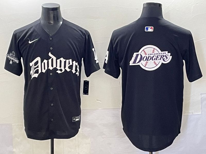 Men 2025 Los Angeles Dodgers Blank Black Seventh generation Joint Name Nike MLB Jersey style 34